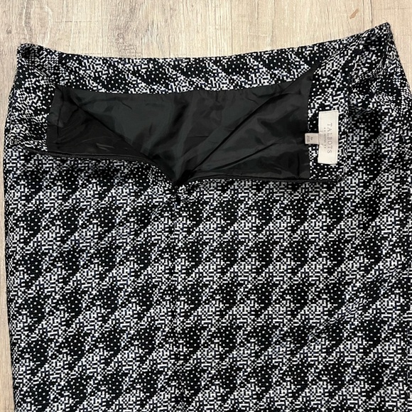 Talbots black and white houndstooth skirt 6P - Picture 5 of 7